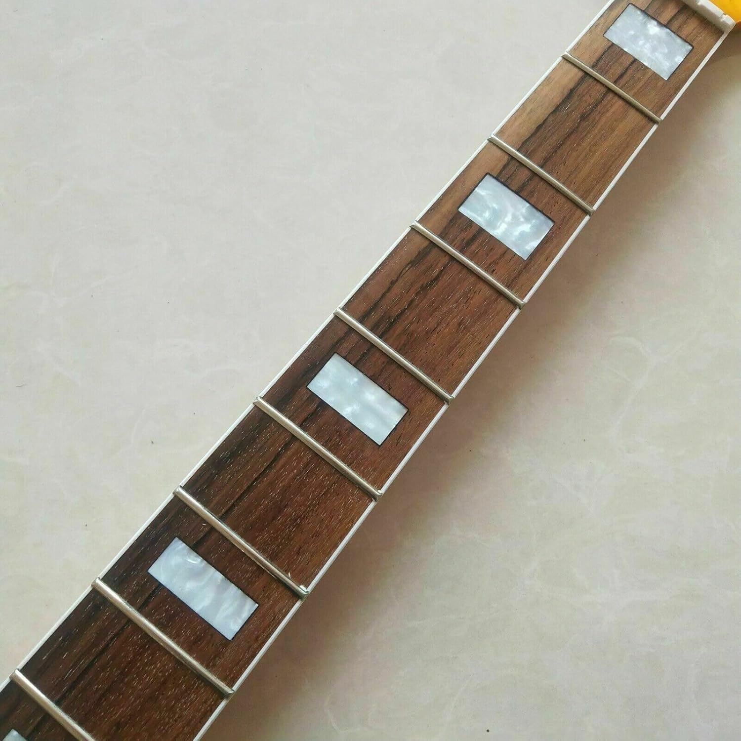 P Bass 4-String Guitar Neck Parts 20th Fret Maple Rosewood Fingerboard Inlay Replacement Parts