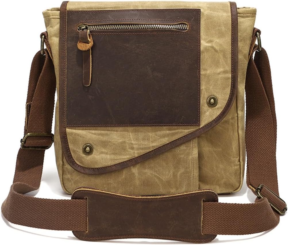 Retro Men's Crossbody Bag Casual Backpack Street Trend Waterproof Canvas