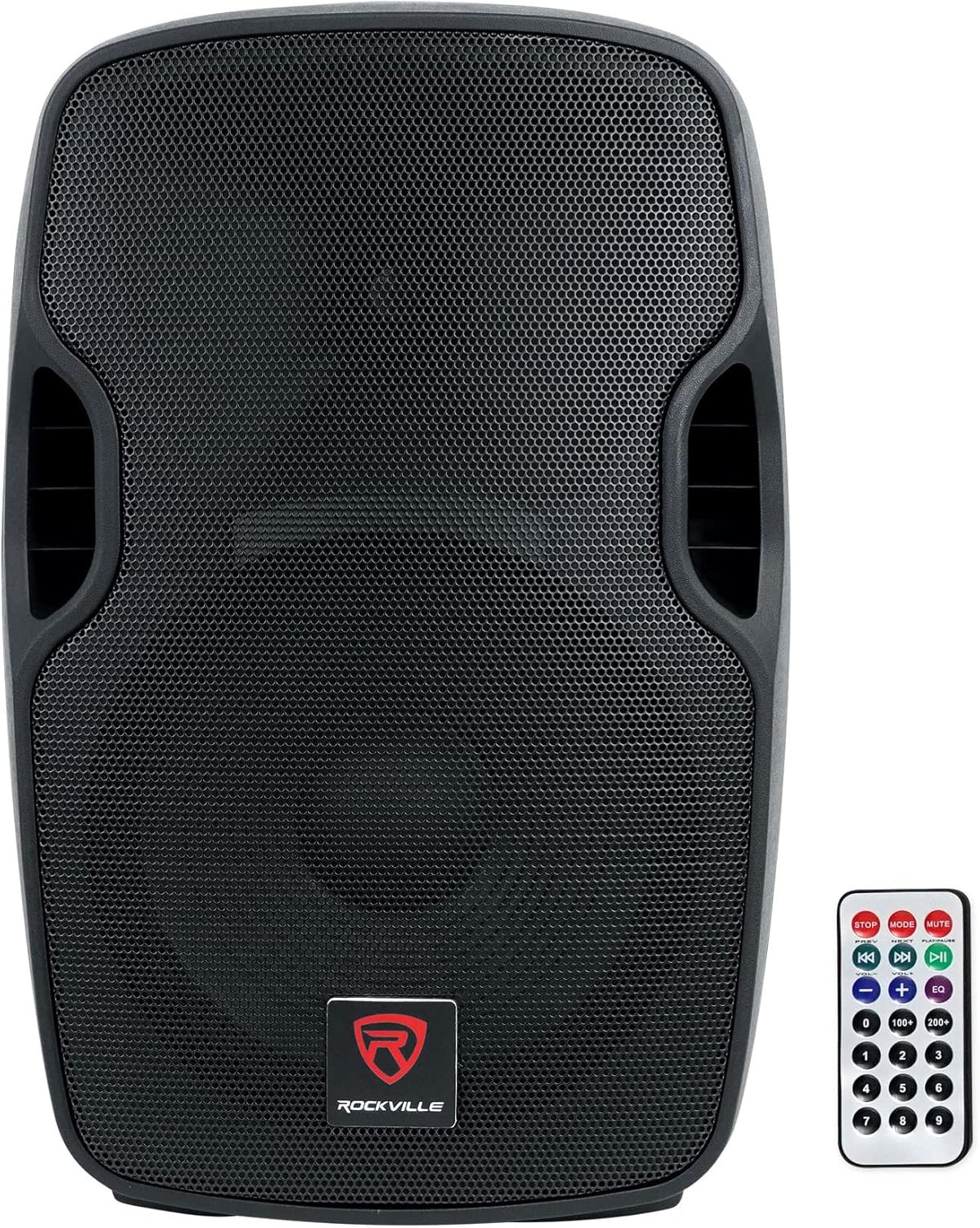 Rockville BPA12 Bundle: (2) 600W 12 in Powered Active DJ PA Speakers with Bluetooth USB SD FM LCD, Adjustable Tripod Speaker Stands, 20 ft XLR Cables, 4-Items