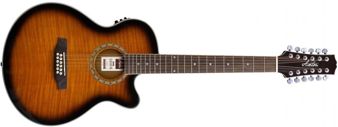 Ashton SL29/12CEQ 12-String Electro-Acoustic Guitar - Tobacco Sunburst