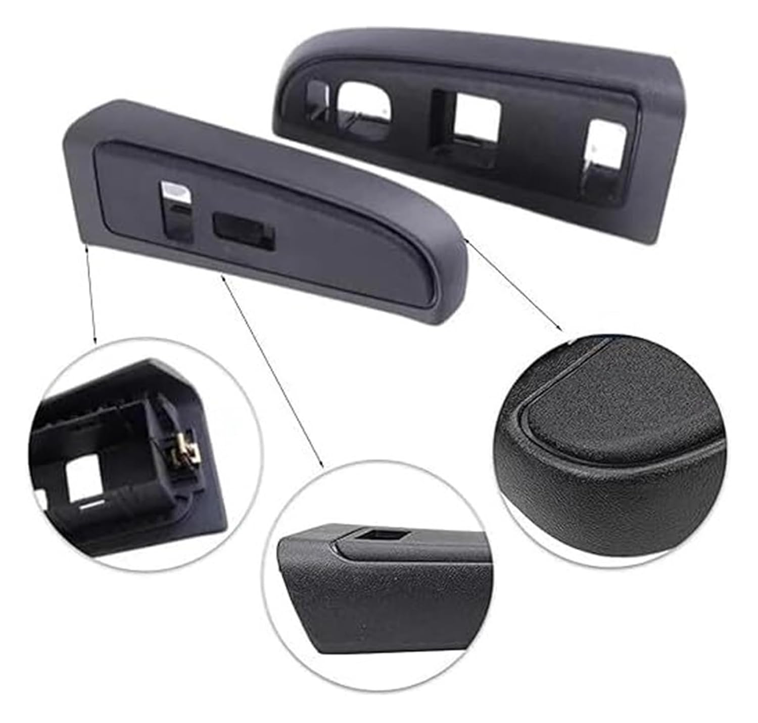 2pcs Car Power Window Switch Cover Bezel Front Left Right Compatible for Silverado Compatible for GMC Sierra 1500 2500 3500 2004-2007 LHD