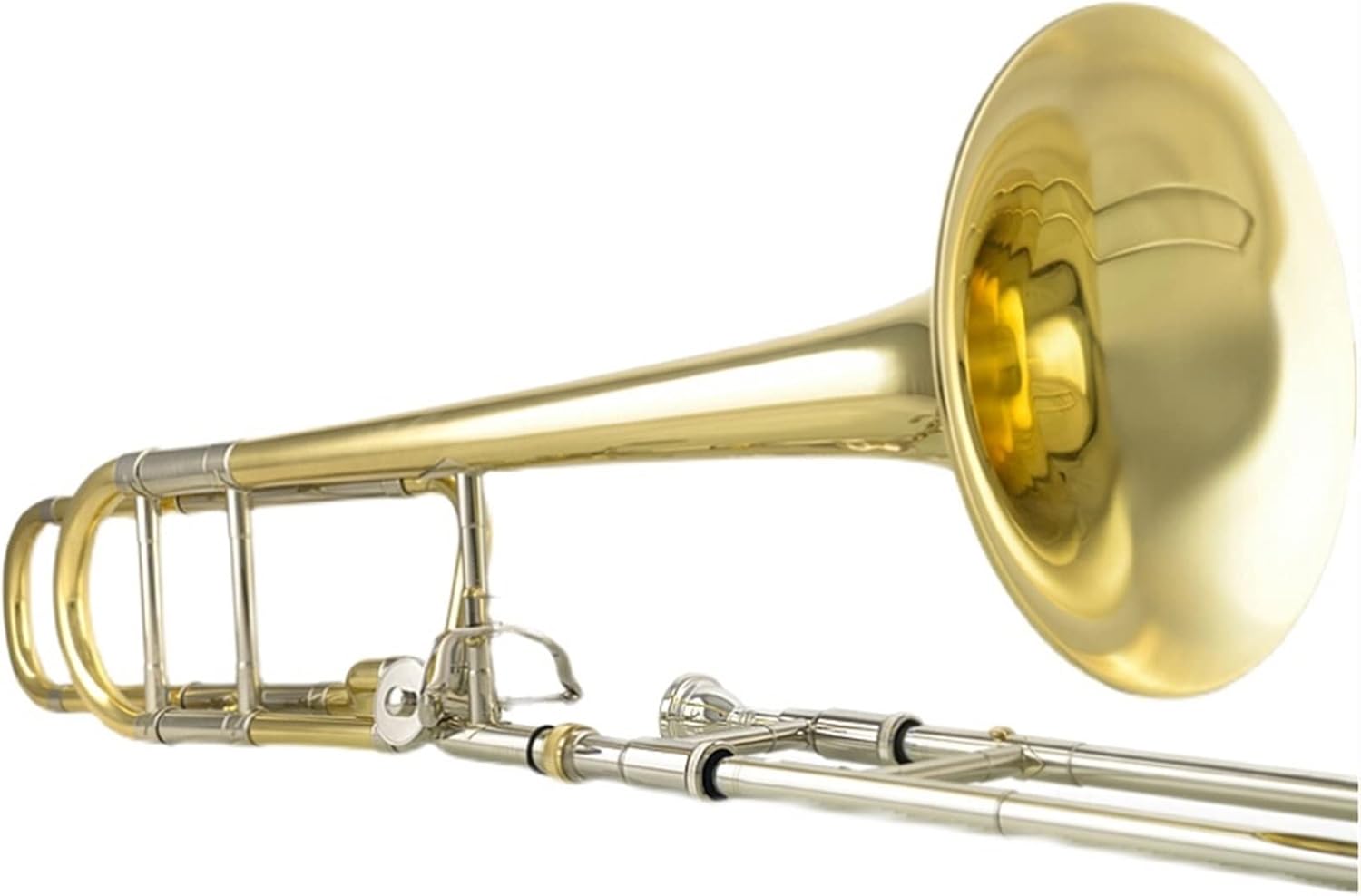 TSTS B Flat to F Tenor Trombone Musical Instrument Professional Cupronickel Drawn Trombone Beginner Trombone