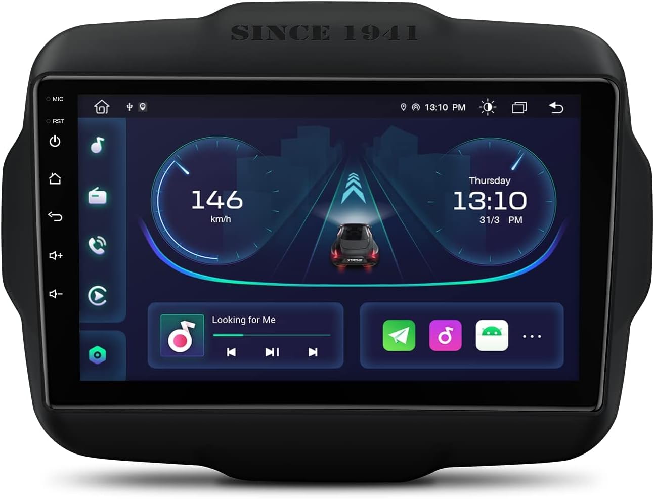 4G+64G Android Double Din Car Stereo for Jeep Renegade 720 Rear Camera, with Wireless CarPlay/Android Auto WiFi/USB/BT, DSP, FM/SWC, MirrorLink GPS Navigator Android 15 Radio 199