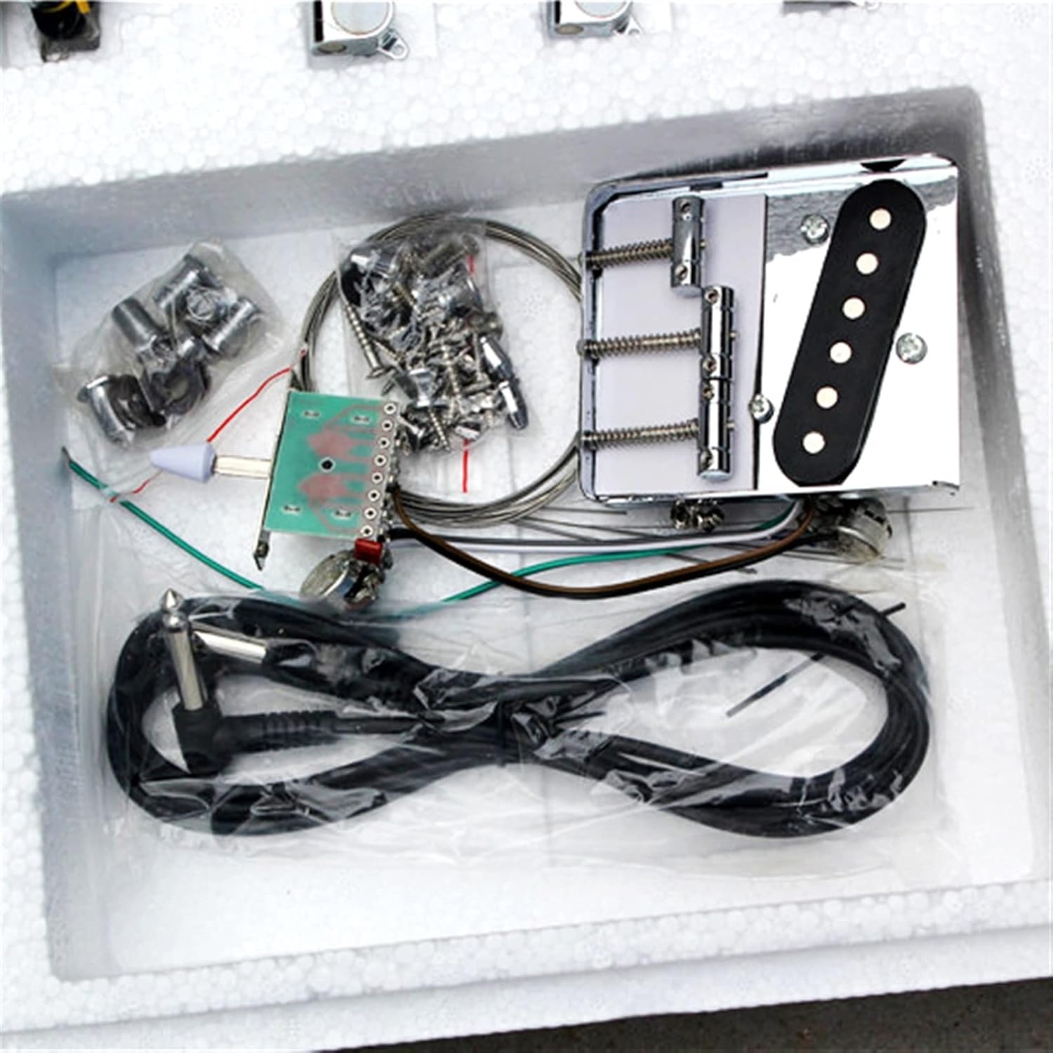 DIY Electric Guitar Kit 6-String Electric Guitar Semi-Finished Products with A Full Set of Accessories Self-Assembly