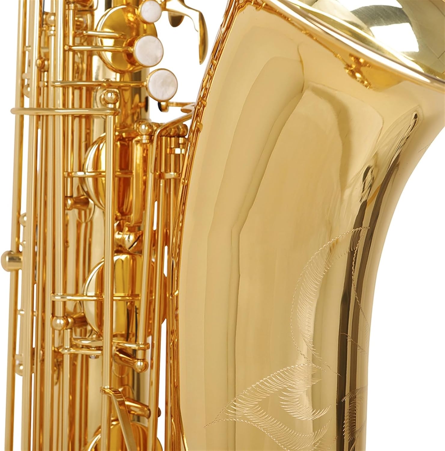 Baritone Saxophone E Flat Hand Carving Wind Instruments with Replaceable Fitting