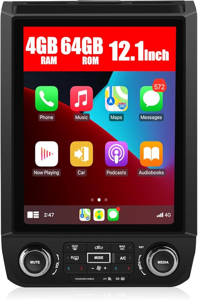 litillbuly 12.1 Inch Android 13 Car Stereo Radio Compatible Ford F150 2015-2021, Wireless CarPlay Android Auto, Bluetooth, GPS