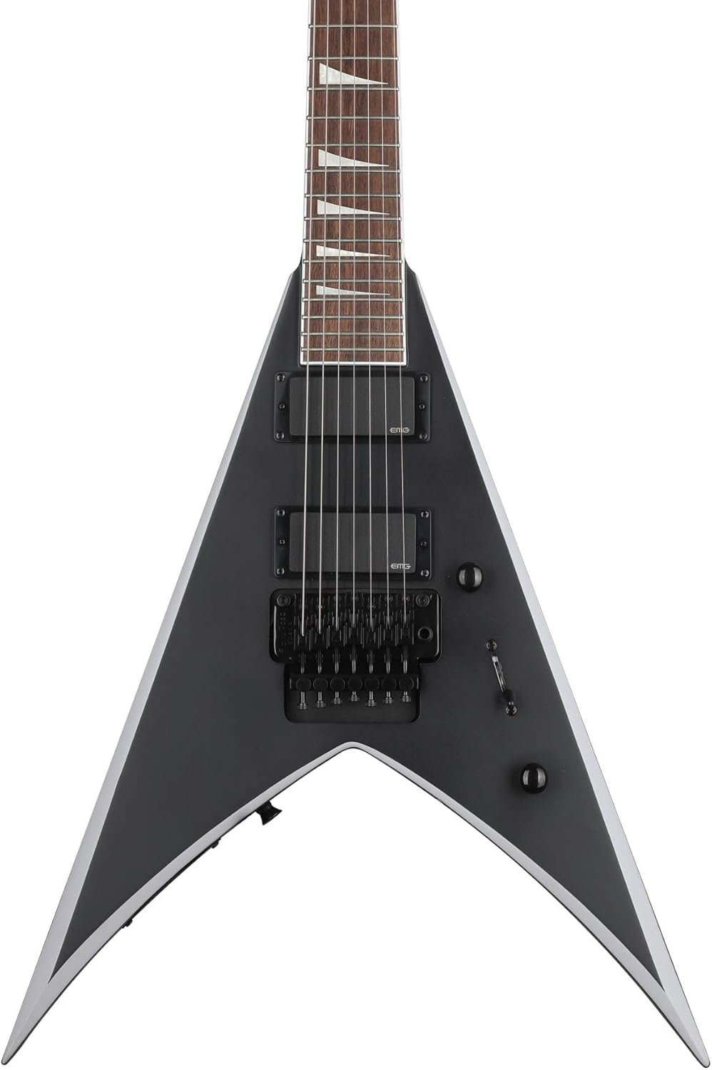 Jackson X Series King V KVX-MG7 Electric Guitar - Satin Black with Primer Gray Bevels