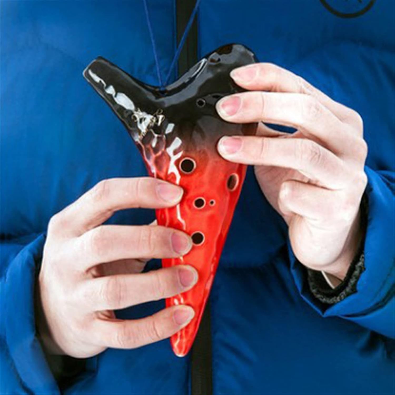 TSTS 12-Hole Alto C Key (AC) Ocarina 12-Hole Ceramic Ocarina Student Beginner Wind Instrument Children Ocarina