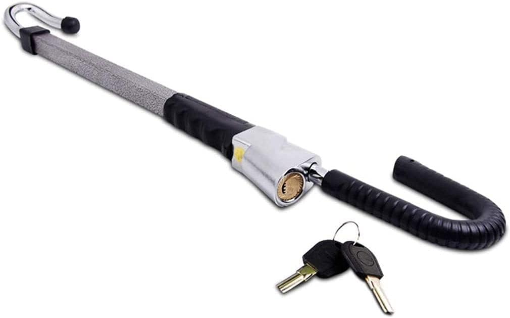 Car Steering Wheel Brakes Lock with Adjustable Length Double Protection Extendable Steering Wheel and Clutch Brake Lock High Security