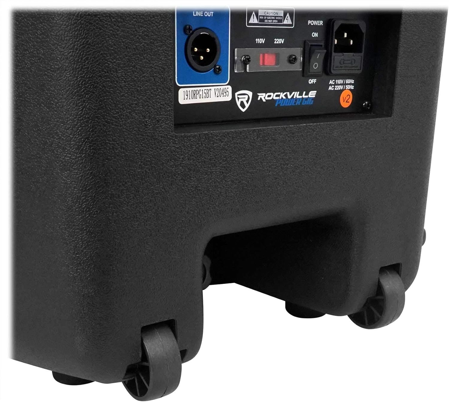 Rockville RPG15BT V2 Bundle: 15 in Powered 1000 Watt DJ PA Speaker with Bluetooth and Wireless Remote, RVES05 Heavy Duty Tripod Speaker Stand, 2-Items