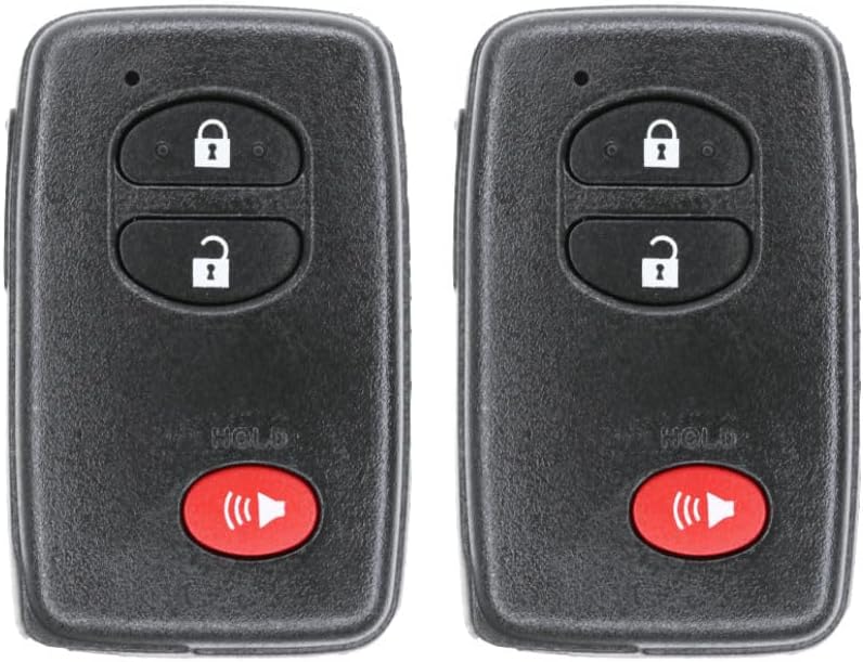Replcament Smart Key Fob for Toyota 4-Runner 2010 FCC HYQ14ACX Part Number 89904-47230 89904-47370 89904-35010 Pack of 2