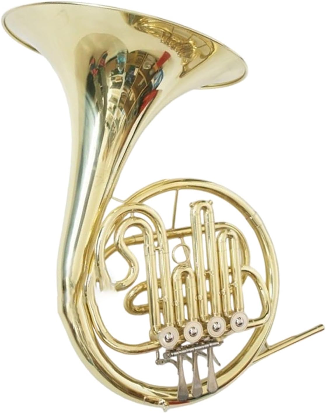 4 Key French Horn Single Row B Flat French Horn Playing Beginner Adult Practice Instrument