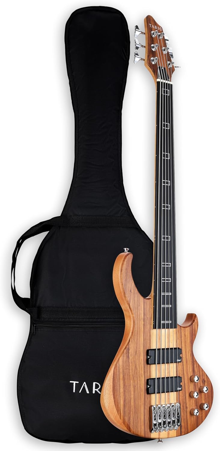 Fretless 6 String Electric Bass Guitar Millettia Laurentii+Okoume body