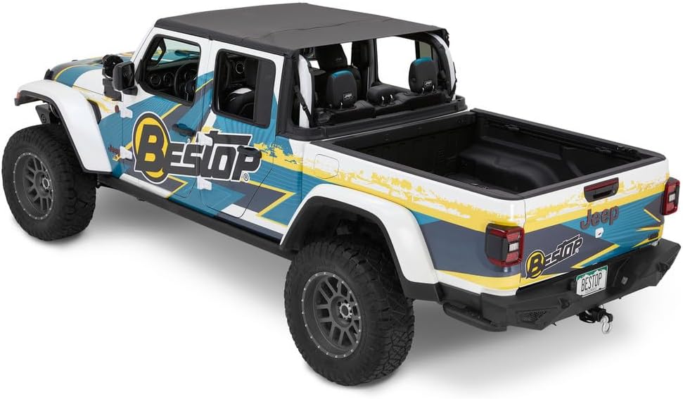 Bestop 5261635 Header Safari Bikini - Jeep '24-Current Gladiator (Black Diamond)