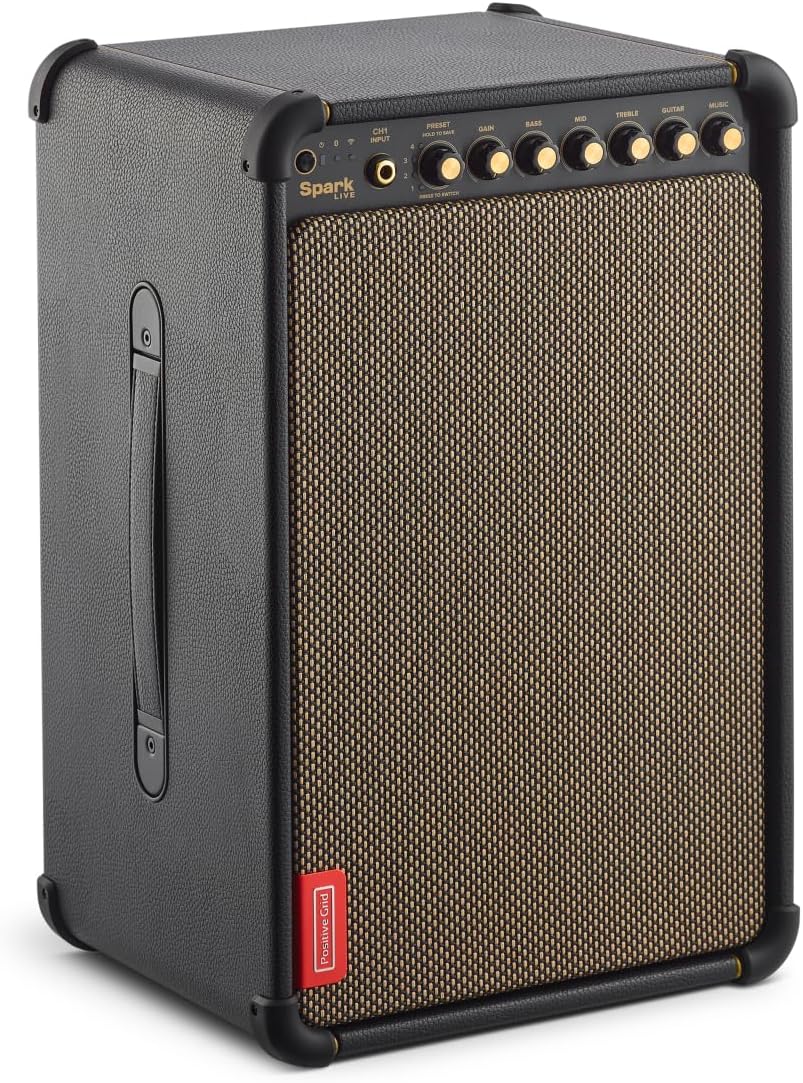 Positive Grid Spark Live Smart Guitar Amp, Multi-Channel PA System & Bluetooth Speaker All-in-One for Guitar, Bass, Vocals, Keyboards and More.
