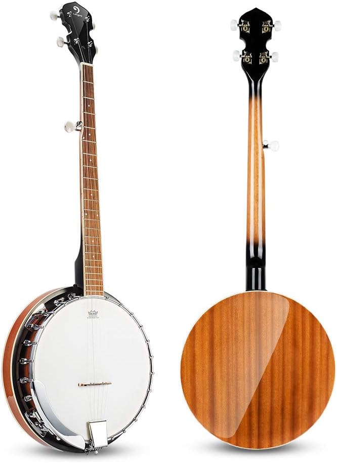 Vangoa Banjo 5 String Full Size Beginner Kit with A Stryle Mandolin Musical Instrument