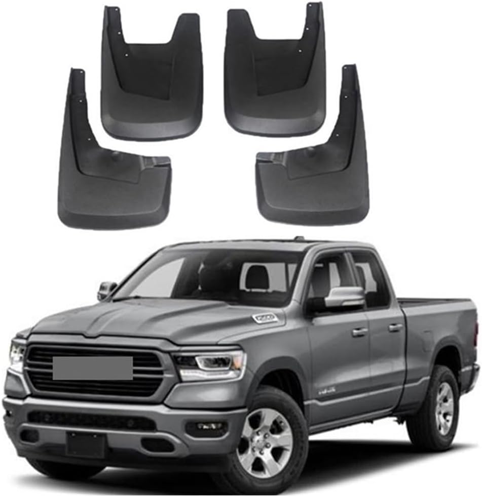 2019 2020 2021 2022 2023 2024 2025 Compatible for Dodge RAM 1500 Mudguard Fender Mud Flap Guards Splash Mudflaps Car Accessories 4pcs(8pin Right)