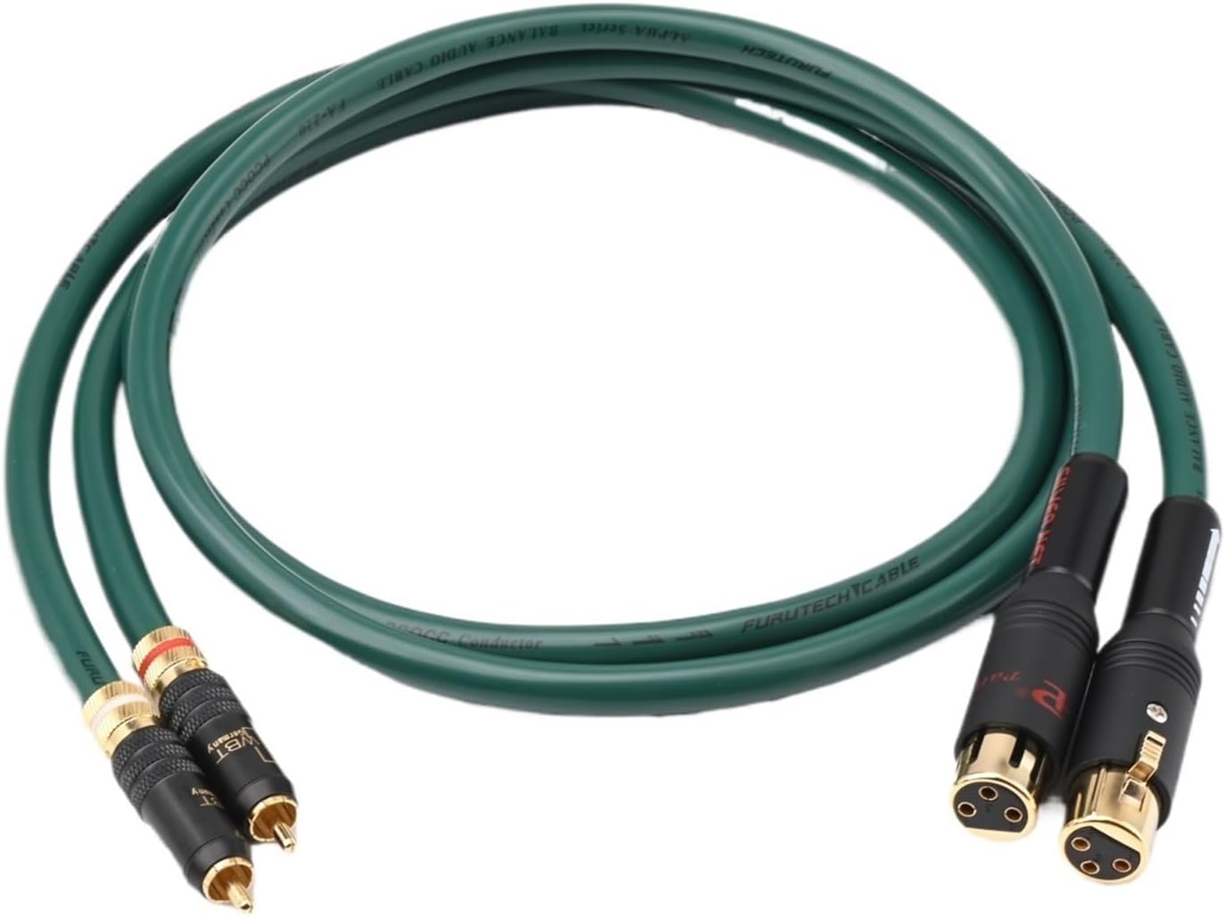 One Pair HiFi 2RCA to 2XLR Cable 7N OCC 2-core with Shielding Hi-end 2RCA to 2XLR Male Audio Cable for Sound Equipment(1m)