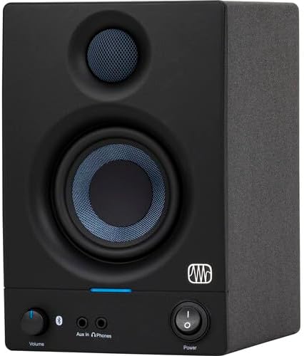 PreSonus Eris 3.5BT Gen 2 Powered 3.5-Inch 50W Bluetooth Power Desktop Speakers Bundle with Pair of Auray IP-S Small Isolation Pad and 1/4
