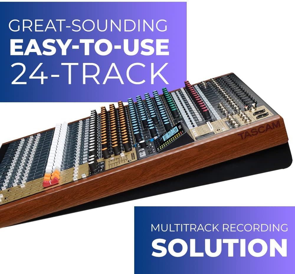 TASCAM Model 24 Recording Mixer and Studio Headphones Bundle