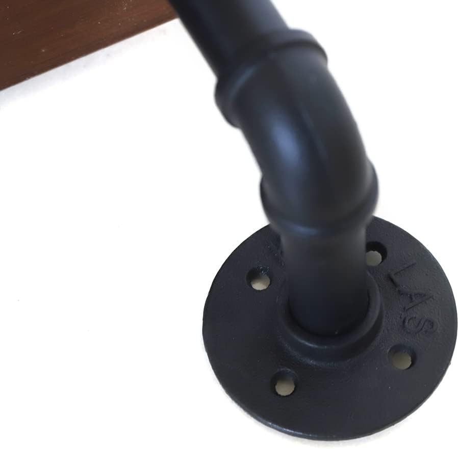 Floating Shelves Wall Mounted,Industrial Floating Shelves Wall Mount Pipe Shelves Wood 6 Tiers Ladder Bookshelf,Natural Wood Shelves for Wall, for Living Room,Bedroom, Kitchen, Office