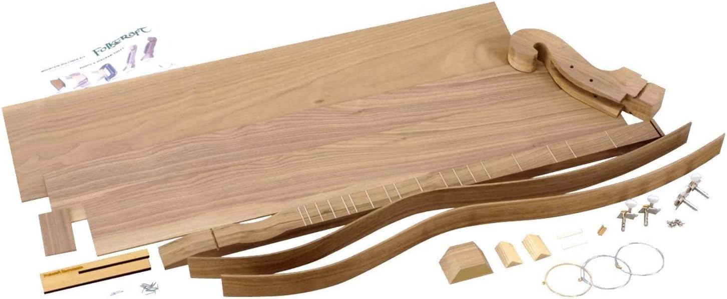Folkcraft® Black Walnut Hourglass Dulcimer Kit
