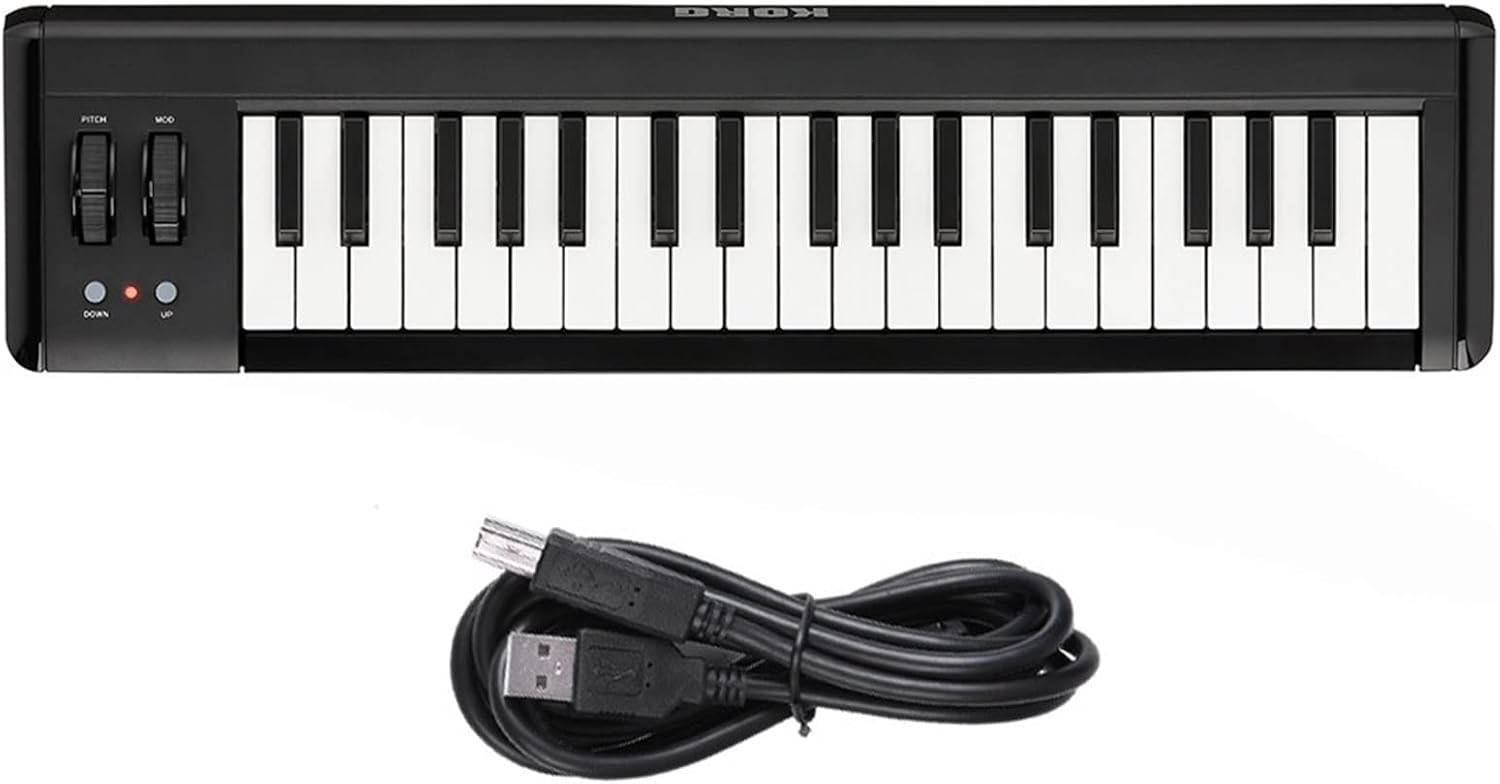 Keyboard Piano 37-Key Compact USB MIDI Keyboard Controller USB