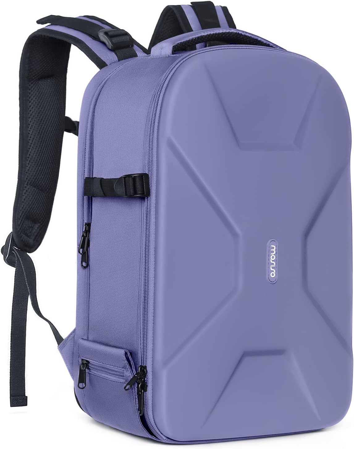 MOSISO Camera Backpack, DSLR/SLR/Mirrorless Photography Camera Bag 15-16 inch Waterproof Hardshell Case with Tripod Holder&Laptop Compartment Compatible with Canon/Nikon/Sony, Lavender Gray