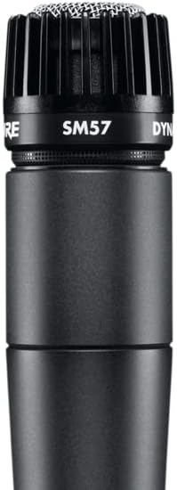 Shure SM57 Professional XLR Dynamic Microphone – Cardioid Mic for Instruments, Amplifiers, Drums & Live Performance Recording (SM57-LC)