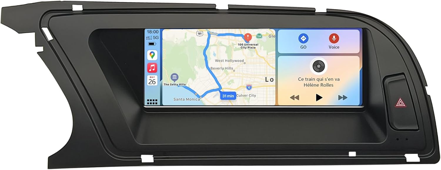 8.9 Inch Touchscreen CarPlay for Audi A4 2009-2015 Year HD1920*720 Car Radio Stereo Multimedia Screen Android Auto Mirrorlink (OMLINUXAUDIA4-2GMMI)