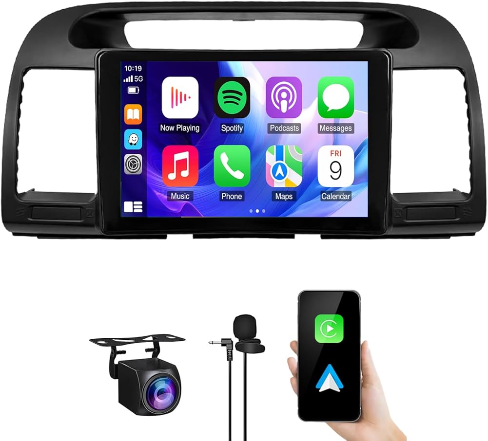 Double Din Car Stereo Radio for Toyota Camry 2000-2006 with Carplay/Android Auto,9