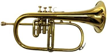 FLUGEL HORN BRASS FINISH BB PITCH W HARDCASE MP BRASS FLUGLEHORN.