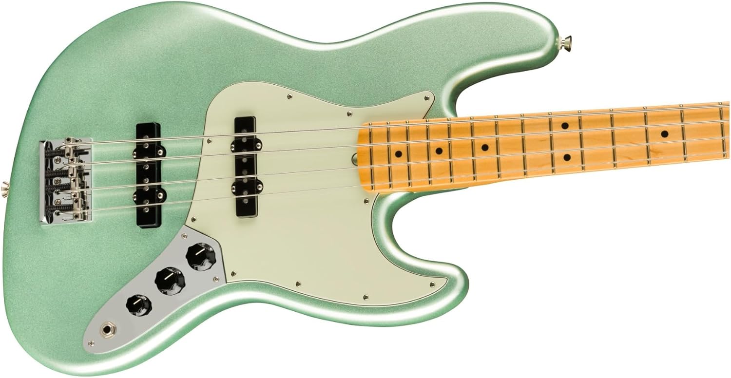 Fender American Professional II Jazz Bass, Mystic Surf Green, Maple Fingerboard