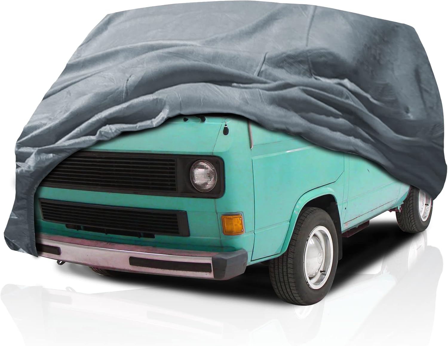 5 Layer Car Cover for Volkswagen Transporter Vanagon Semi Custom Fit Full Coverage All Weather Pollution, Dust, Sun, All Weather Protection