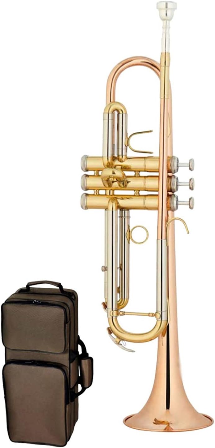 Elegant Design Standard Trumpet Musical Instruments Tri-Color Trend Contrasting Color Brass Instrument Professionals Professional Trumpet