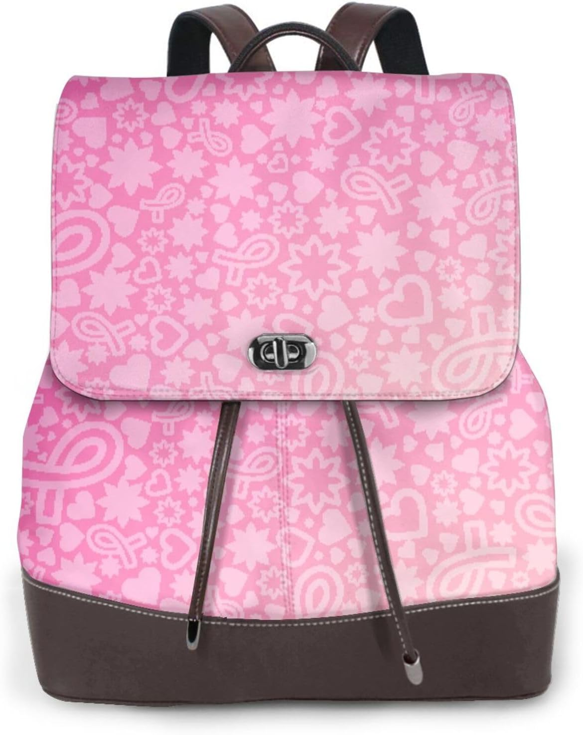 Breast Cancer Pink Ribbons Awareness for Womens Backpack Purse Microfiber PU Anti-theft Large Fashion Designer Travel Bag Ladies Shoulder Bags