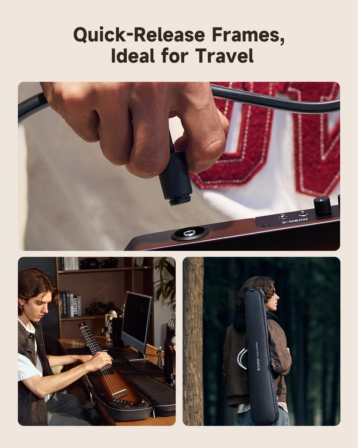 Electric Nylon String Classical Guitar – Ultra-Lightweight Travel Guitar and Electric Guitar Amp Wooden 3W Small Guitar Amplifier