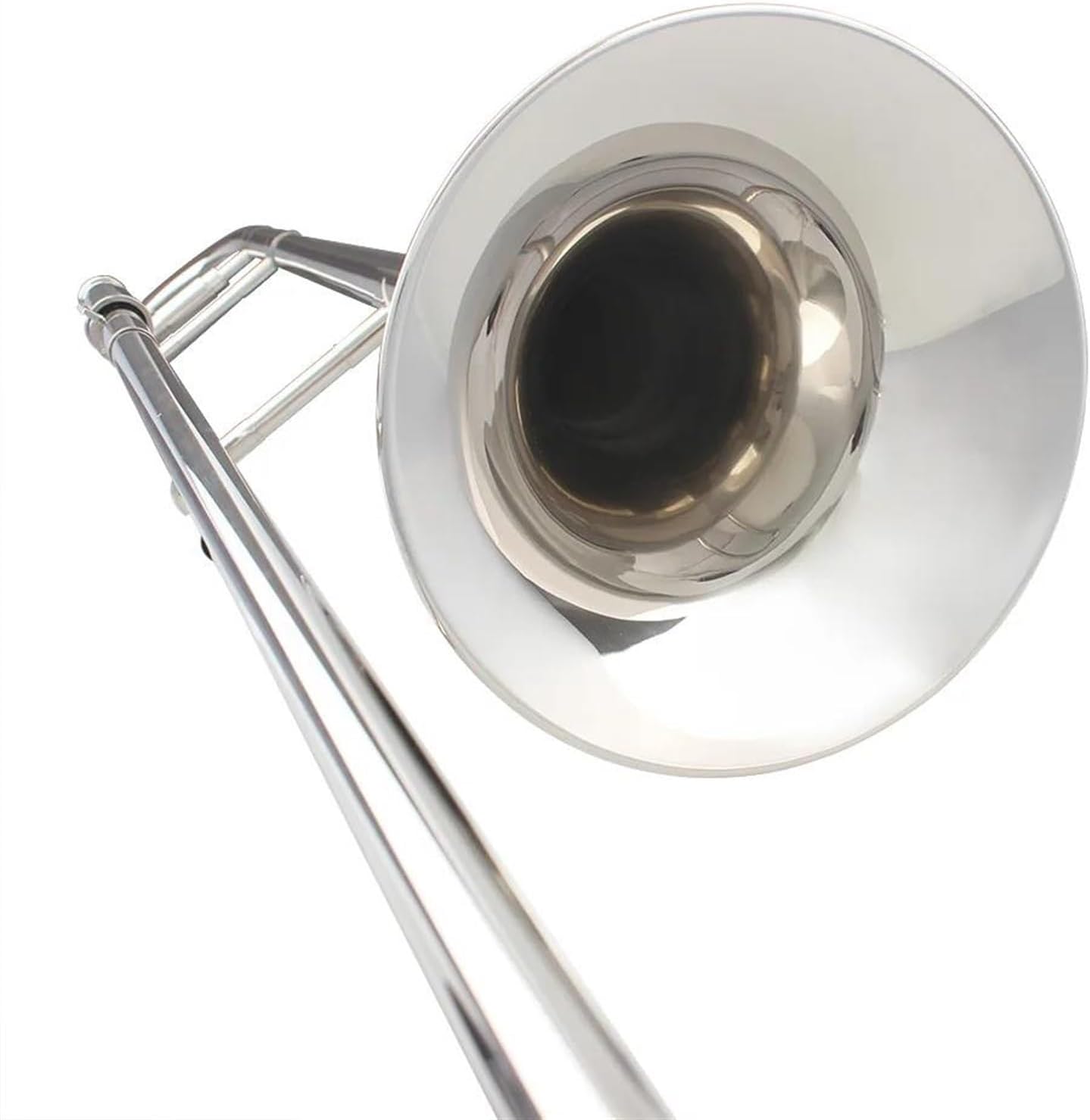 Professionals euphonium Bb Lacquer Silver Trombone Brass Body Alto Trombone Set With Mouthpiece Storage Bag Mute Rod Accessories(Silver trombone set)