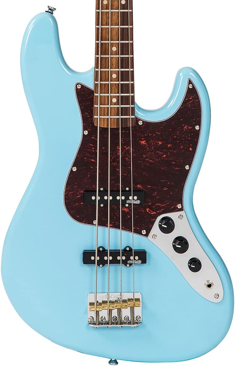 VINTAGE Electric Bass, Blue (VJ74LB)