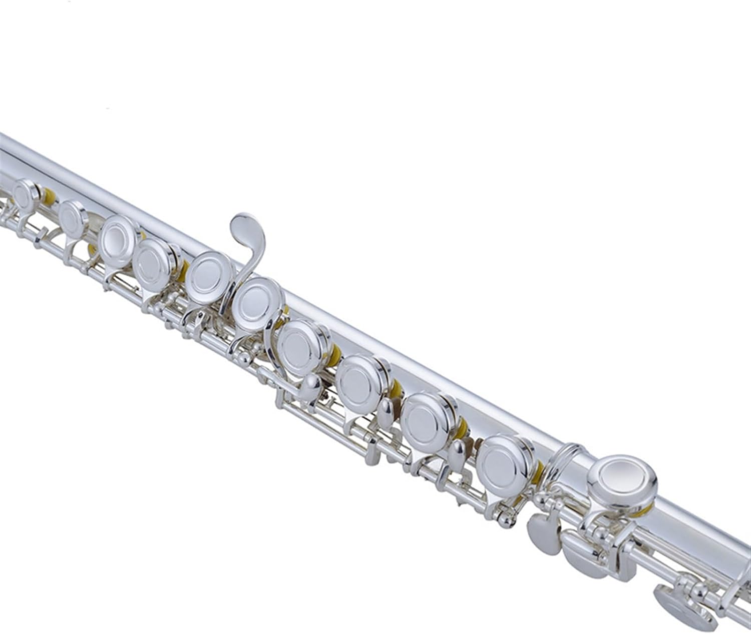 Flute Flute Wind Instrument White Copper Button E Key Split C Tone Silver-Plated 16 Closed Holes Flutes Musical Instruments