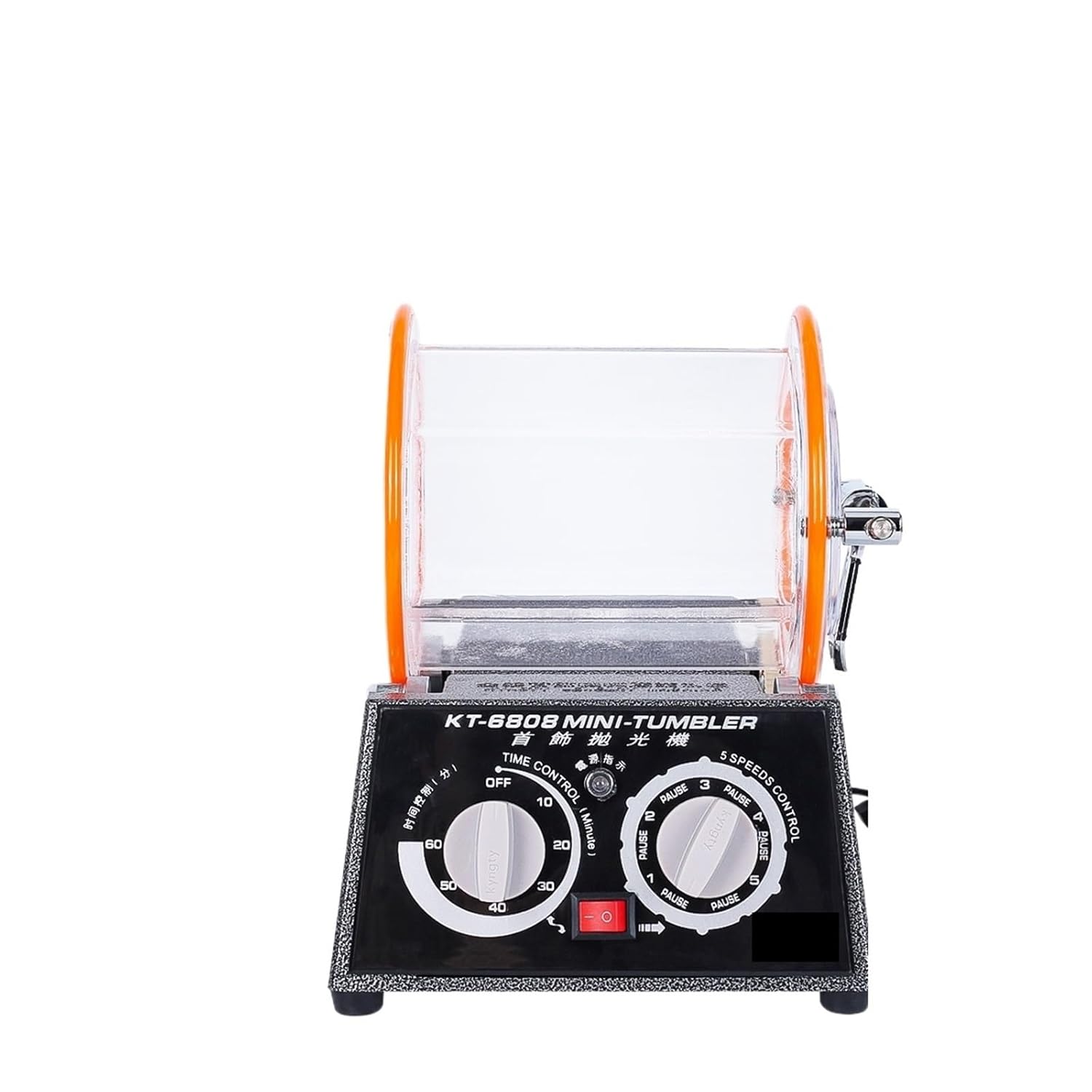 Jewelry Polishing, Jewelry Rotary Tumbler Polisher with Timer 5-Speed Control Jewelry Cleaning Polishing Machine Tool