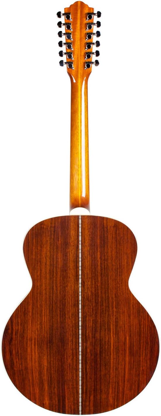 Guild F-1512E NAT-KIT-2 Natural Jumbo Acoustic Electric Guitar with Poly Foam Case & ChromaCast Accessories