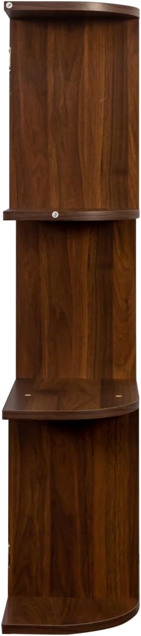 Large Wall Mounted 3 Tier Rustic Bottle Wine Rack Walnut Multifunctional Wooden Wall Mounted Wine Rack with Wine Glass Holder Home Dining Room Decor Elegant Home Decor