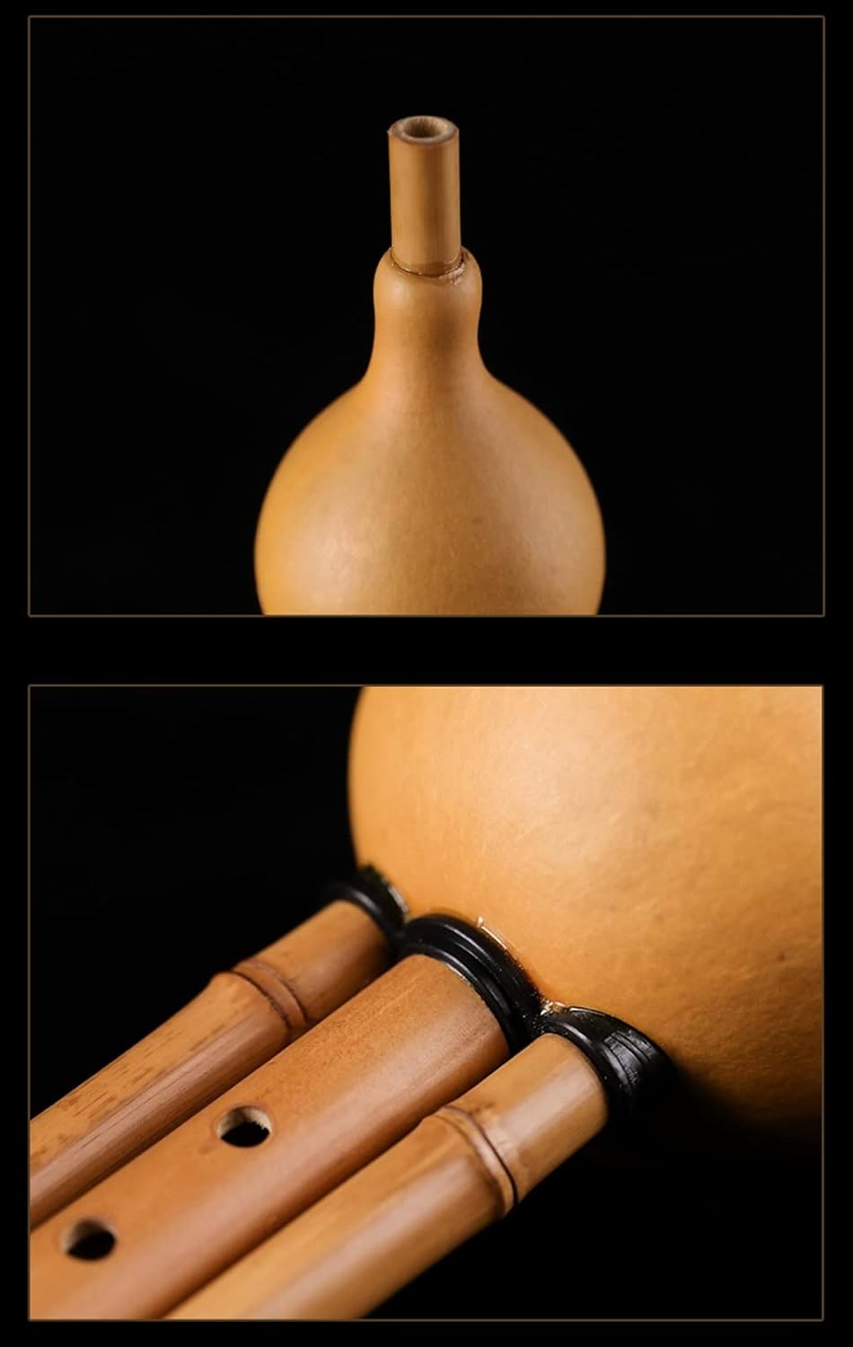 FLFL Hulusi Seven-Hole Cucurbit Flute Playing Type Handmade Hulusi (Color : D-Tune)