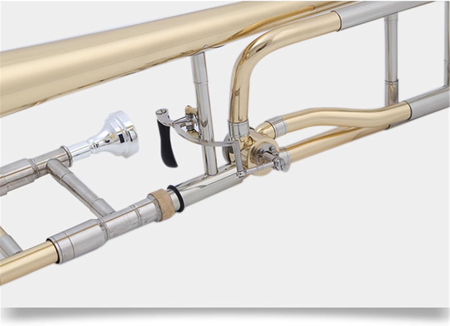 Lacquer gold tenor B flat trombone beginner professional brass instrument