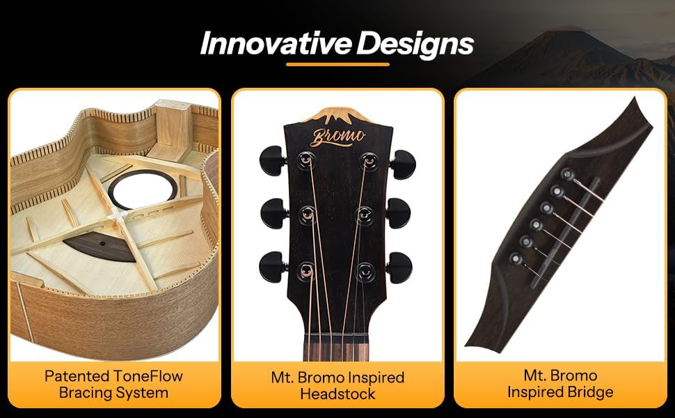 Bromo BAT 2MCE SG Solid Top Grand Auditorium Cutaway Guitar