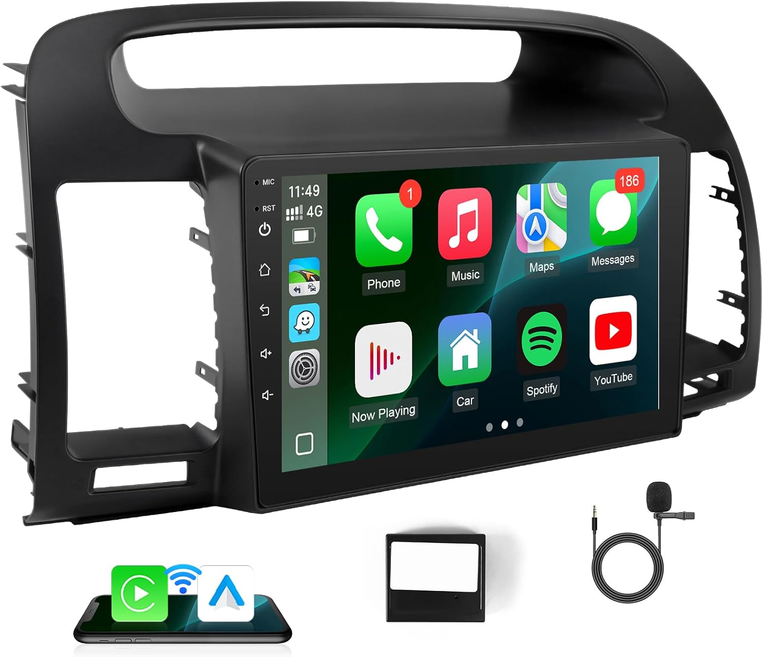 Android Car Radio for (JBL Version) Toyota Camry 2002 2003 2004 2005 2006 with Wireless Carplay Android Auto, Screen for Toyota Camry Car Stereo with Bluetooth,WiFi,GPS Navigation,SWC