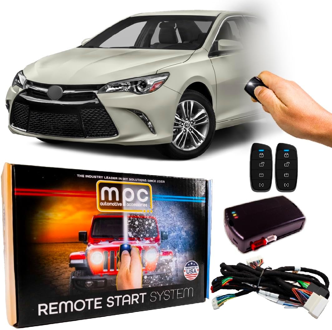 MPC Remote Start Kit Compatible with Toyota Camry 2012-2017 || Plug and Play || 2-Way 3,000ft Range Remotes || Push to Start Only || USA Tech Support