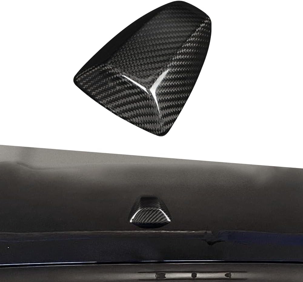 JSWAN Carbon Fiber Car Roof Shark Fin Antenna Base Cover Trim Fit for Nissan Z 400Z RZ34 Fairlady Z (2023 to Now) Roof Aerial Radio Signal Base Antenna Toppers Cover Trim Interior Accessories