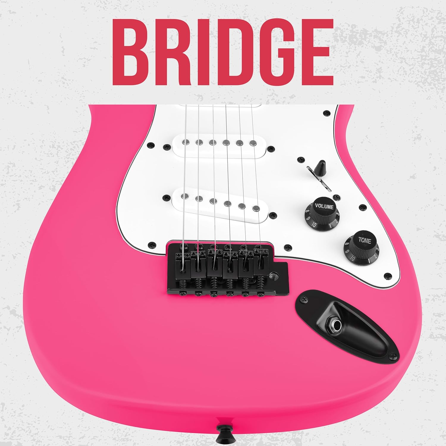 LyxPro CS 30” Electric Guitar Kit for Beginner, Intermediate & Pro Players with Guitar, Amp Cable, 6 Picks & Learner’s Guide | Solid Wood Body, Volume/Tone Controls, 5-Way Pickup - Pink